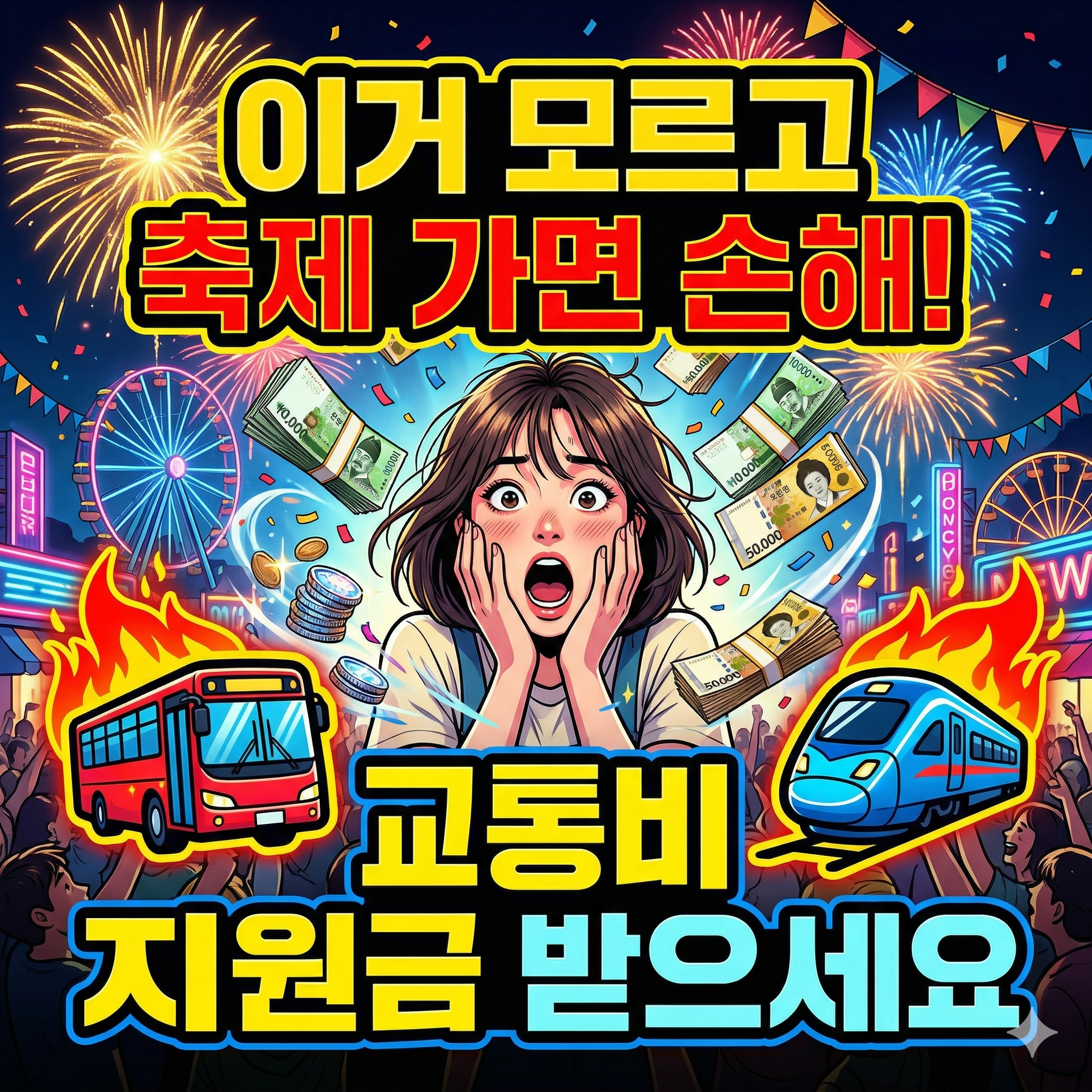축제 갈 때 교통비 아끼는 법, ‘숨은 지원금’ 모르면 나만 손해!