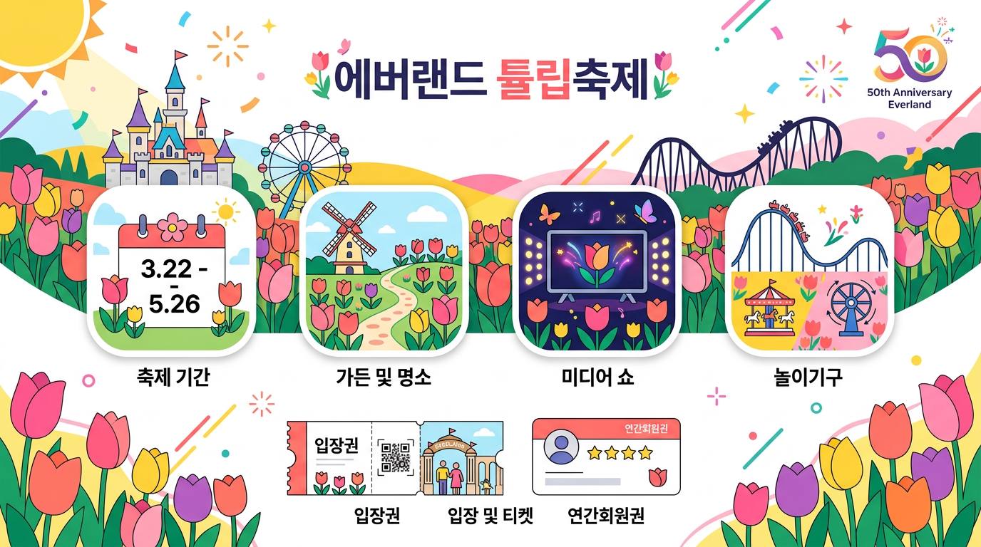 에버랜드 튤립축제 정보 안내