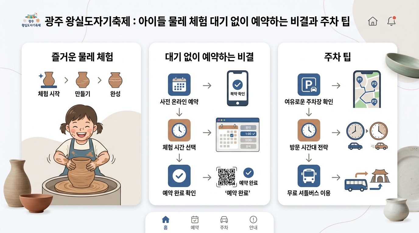 광주 왕실도자기축제: 아이들 물레 체험 대기 없이 예약하는 비결과 주차 팁 정보 안내
