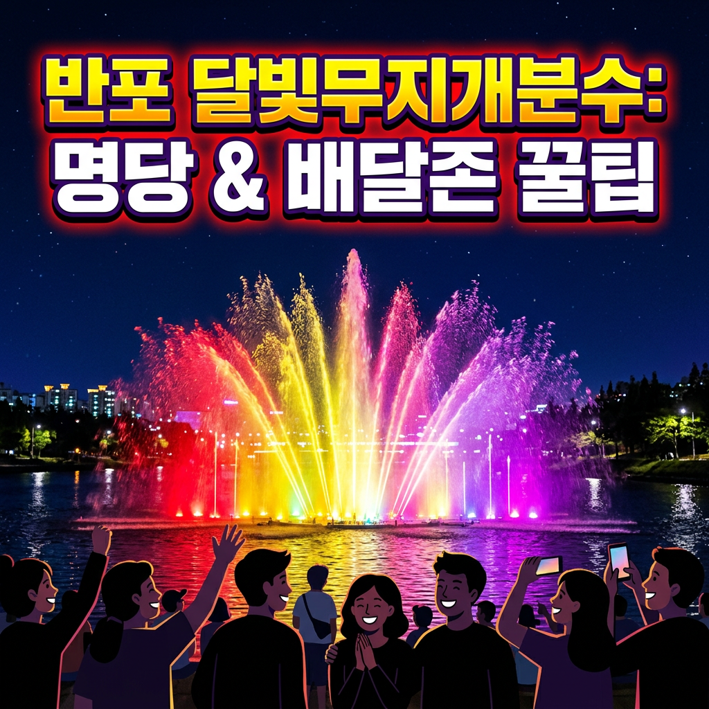 반포 무지개분수 명당, 이 자리 모르면 손해!